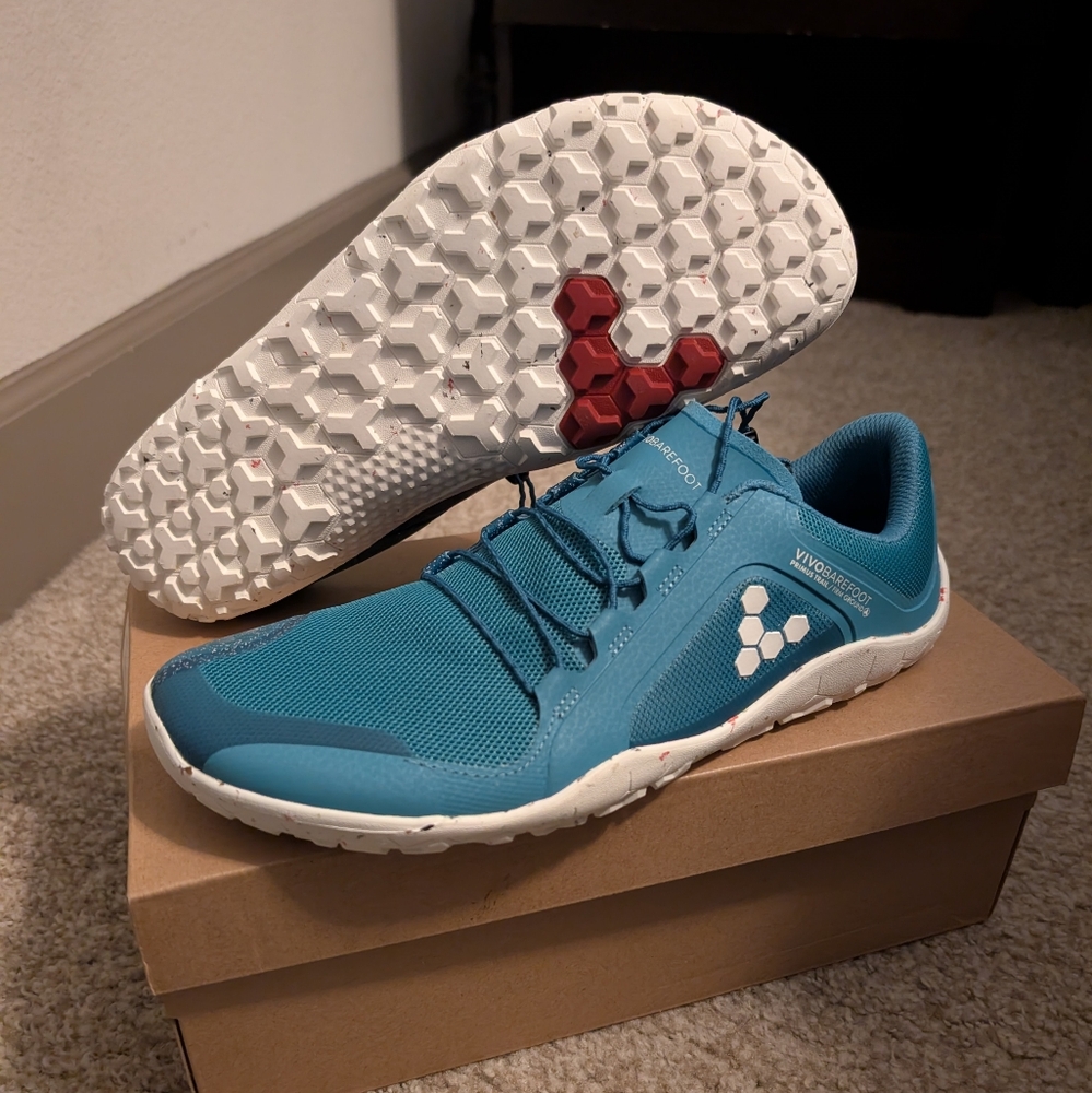 Vivobarefoot Men's Primus Trail II FG Shoes  Textile Blue 10 Size 43